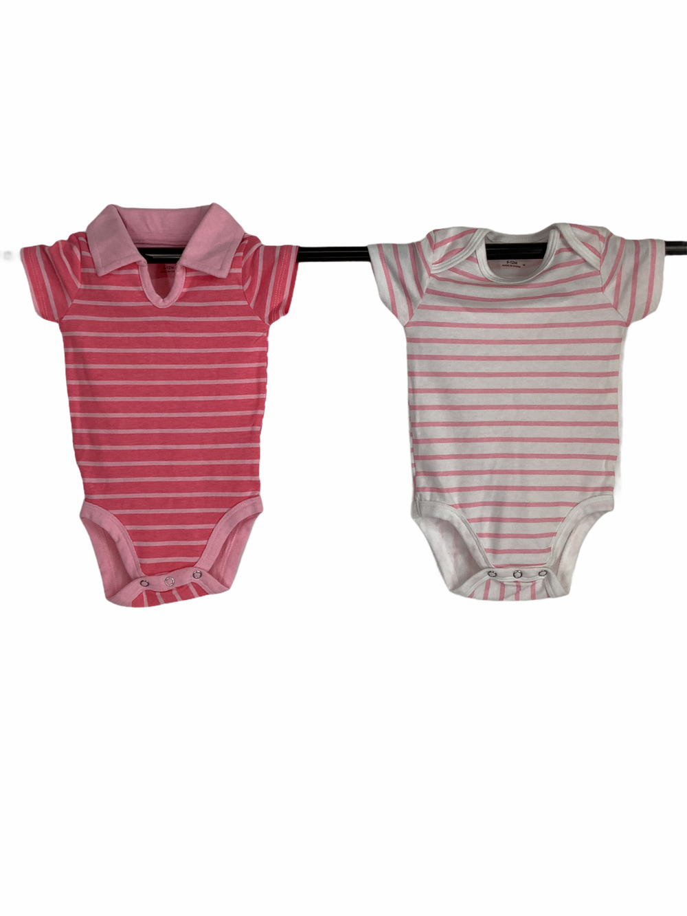 Hanes BUNDLE Lot of 2 NEW Baby Girl’s One-Piece Outfit Kid’s Size 6-12 Months